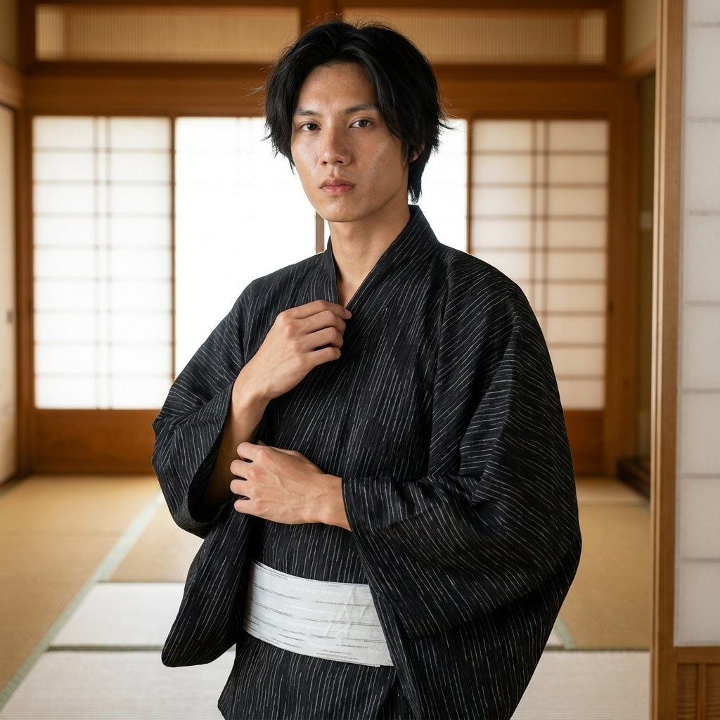 Japanese Kimono Robe Mens