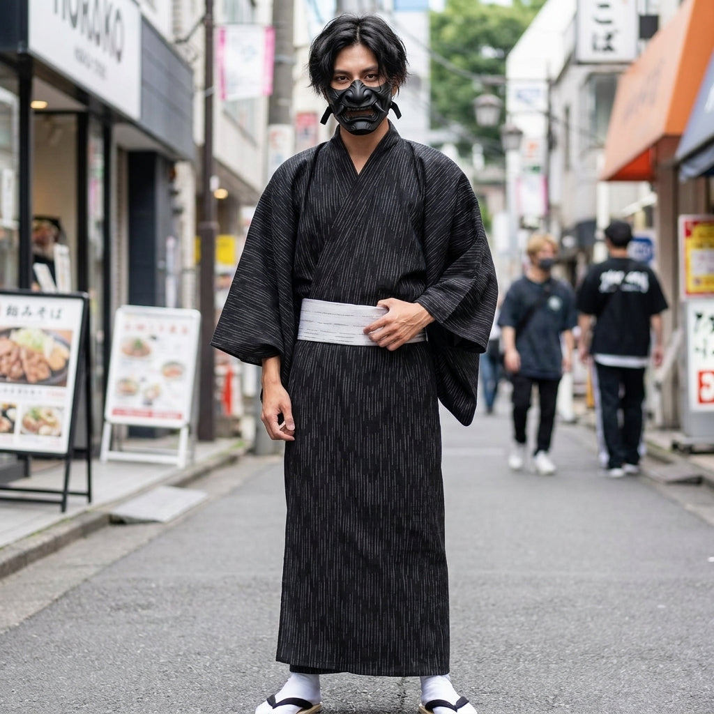Japanese Kimono Robe Mens