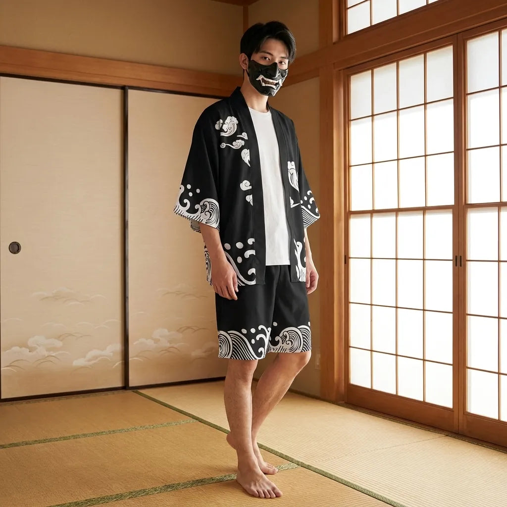 Mens Kimono Shirt