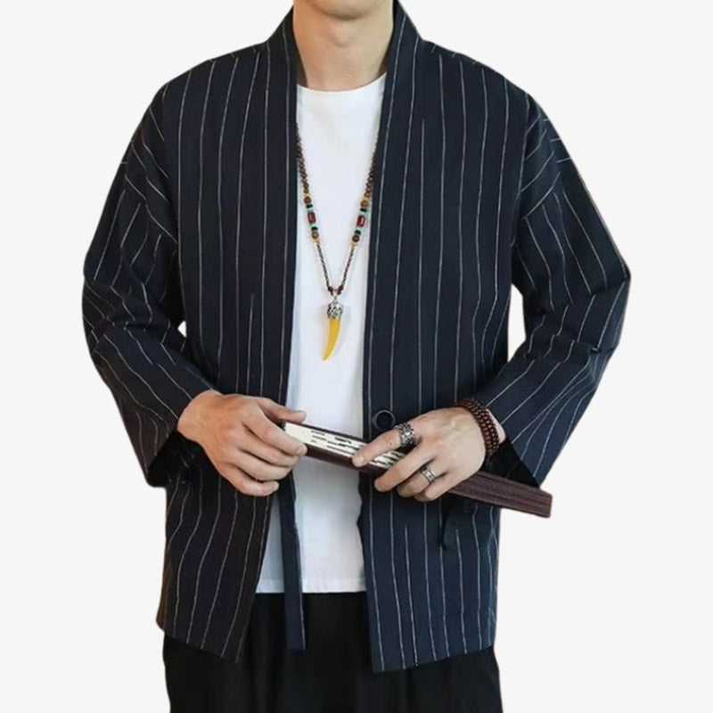 Haori kimono jacket mens style designed with traditional craftsmanship and modern tailoring for contemporary fashion enthusiasts.