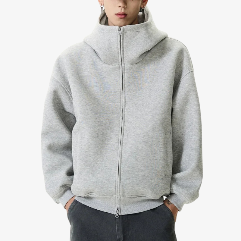 Harajuku clear jacket featuring gry color cotton materials for a overisze japanese streetwear look from Tokyo fashion street