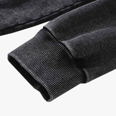 A japanese hoodie fashion sleeve made with quality cotton and black color