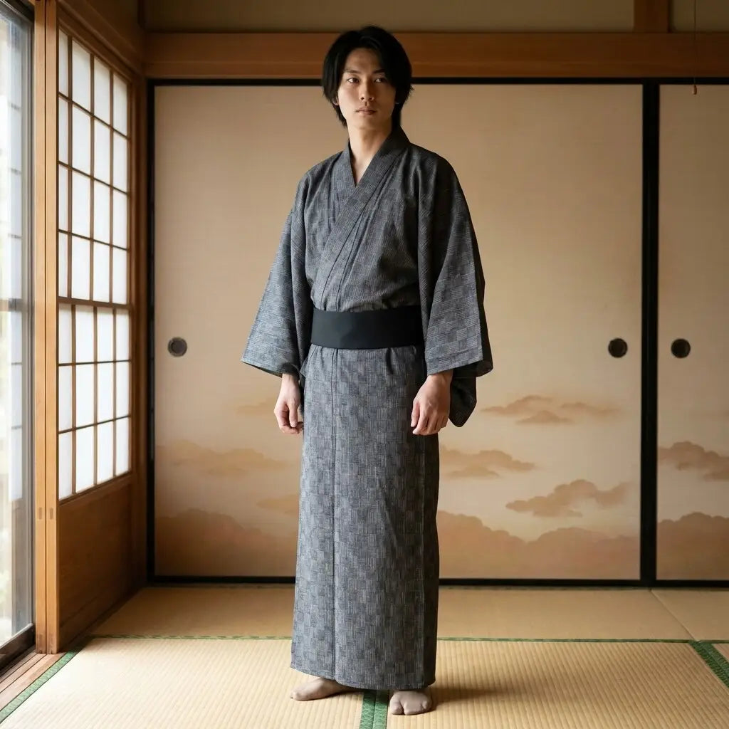 traditional dress of japan for male A Look into & Female Japanese Clothing The fabric will gradually soften with gentle washing and regular wear Mens Japanese Clothing | Japanese