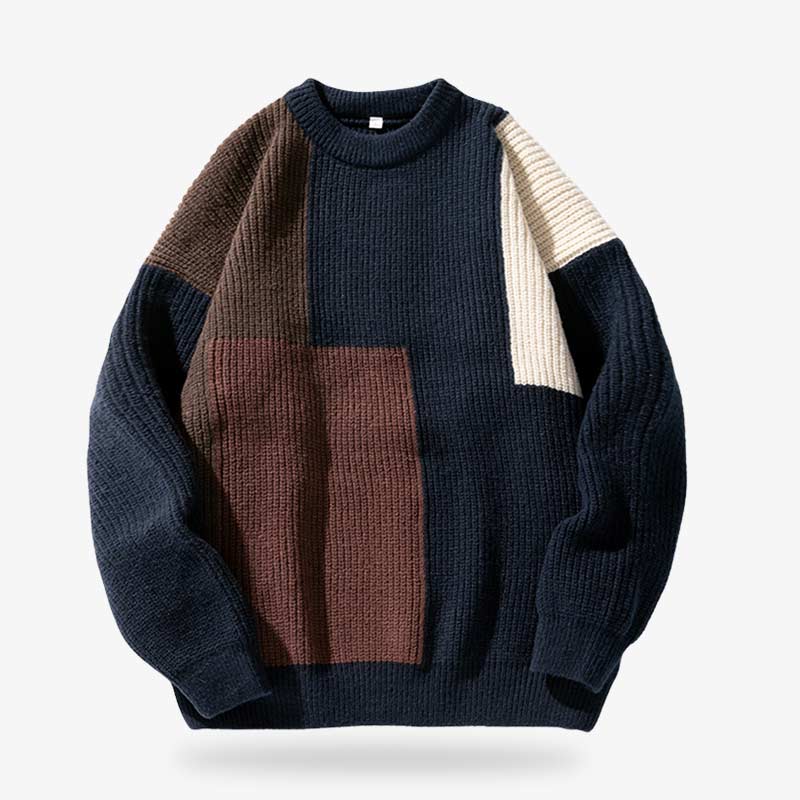 The japanese style sweater is made with cashemire and polyster material. The long sleeves japanese sweater ha 3 colors and navy is the main color