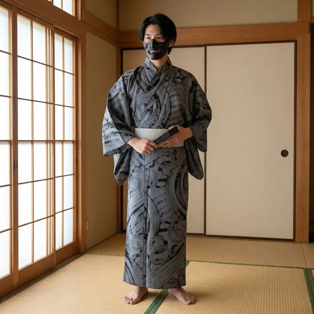Grey Japanese Kimono