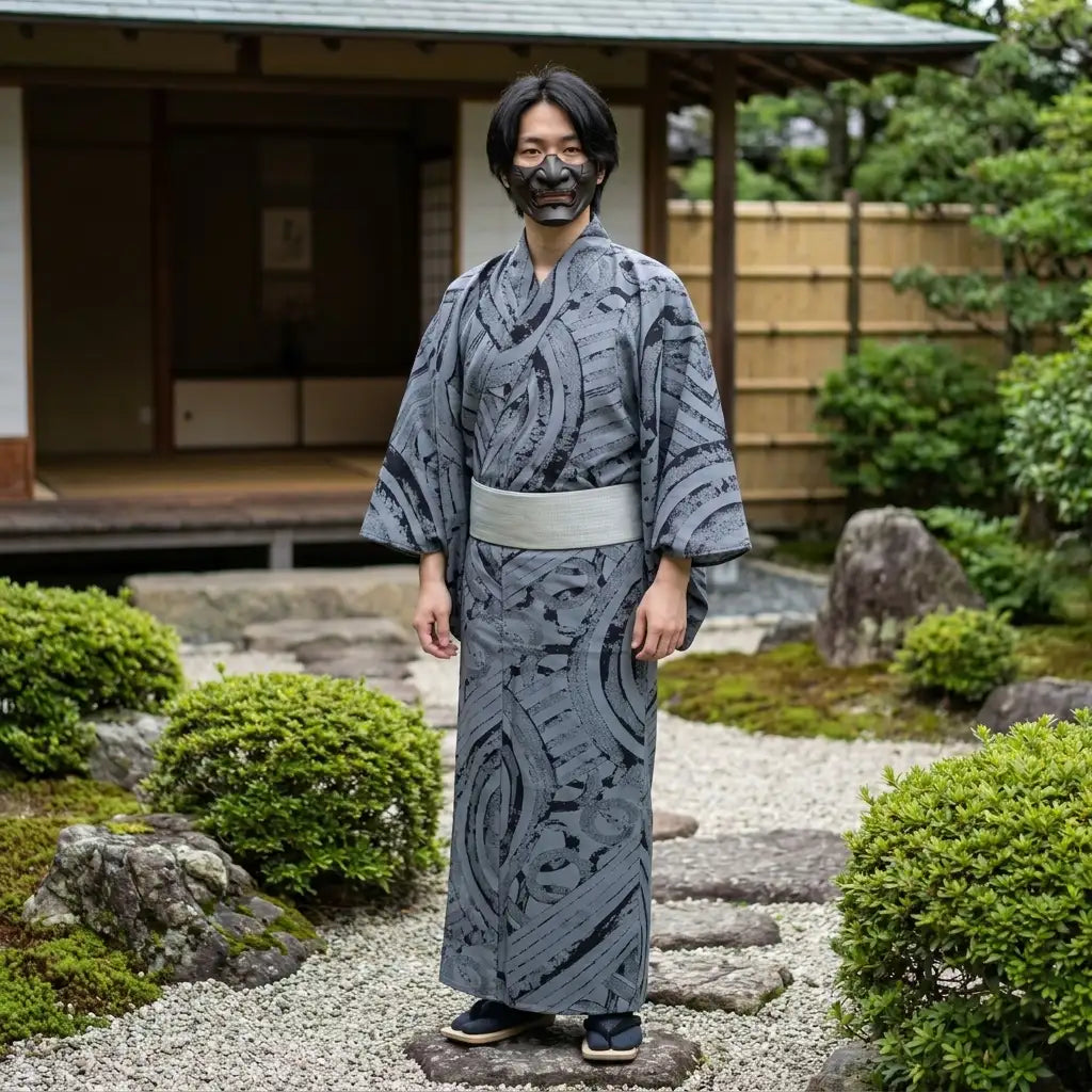 Grey Japanese Kimono