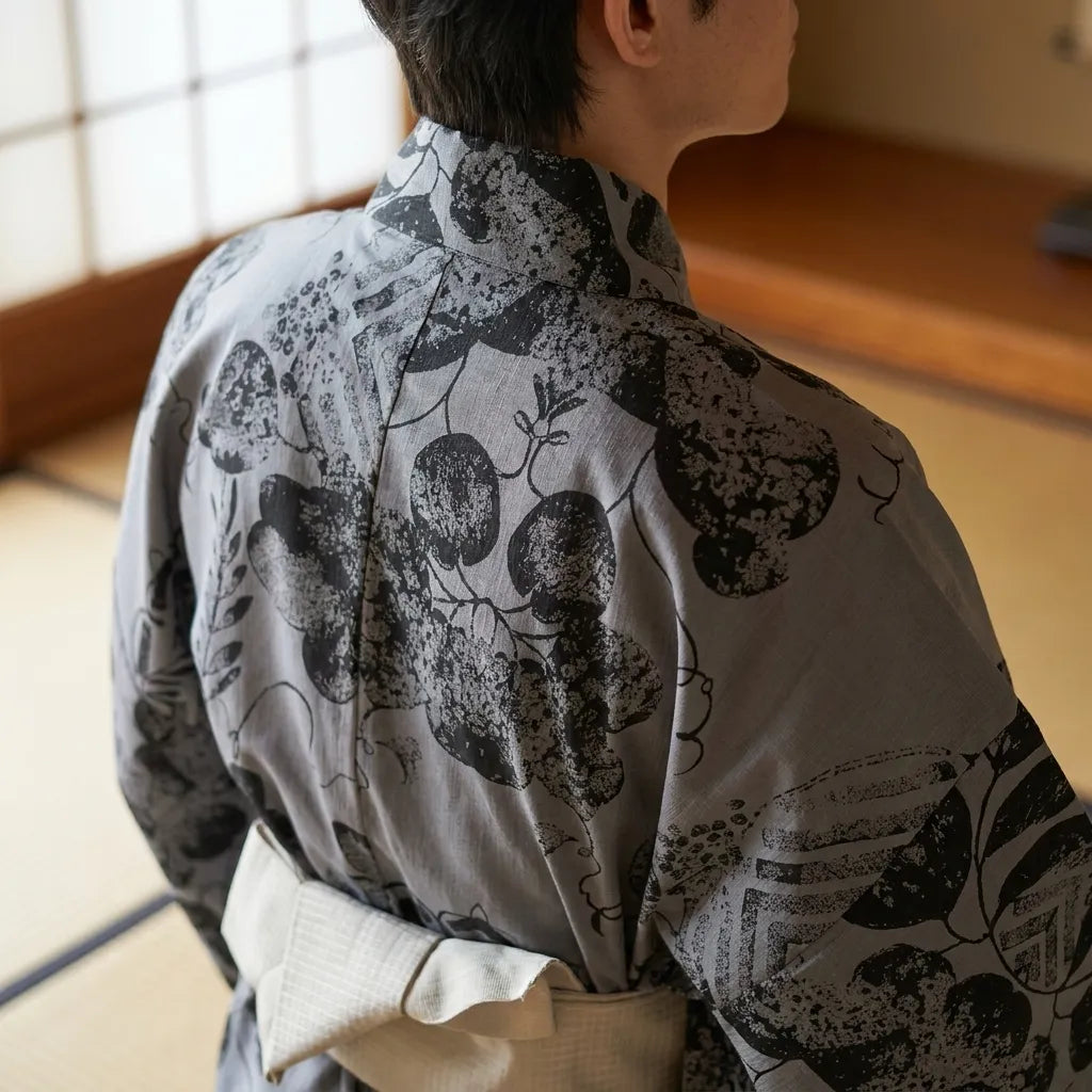 Grey Japanese Kimono