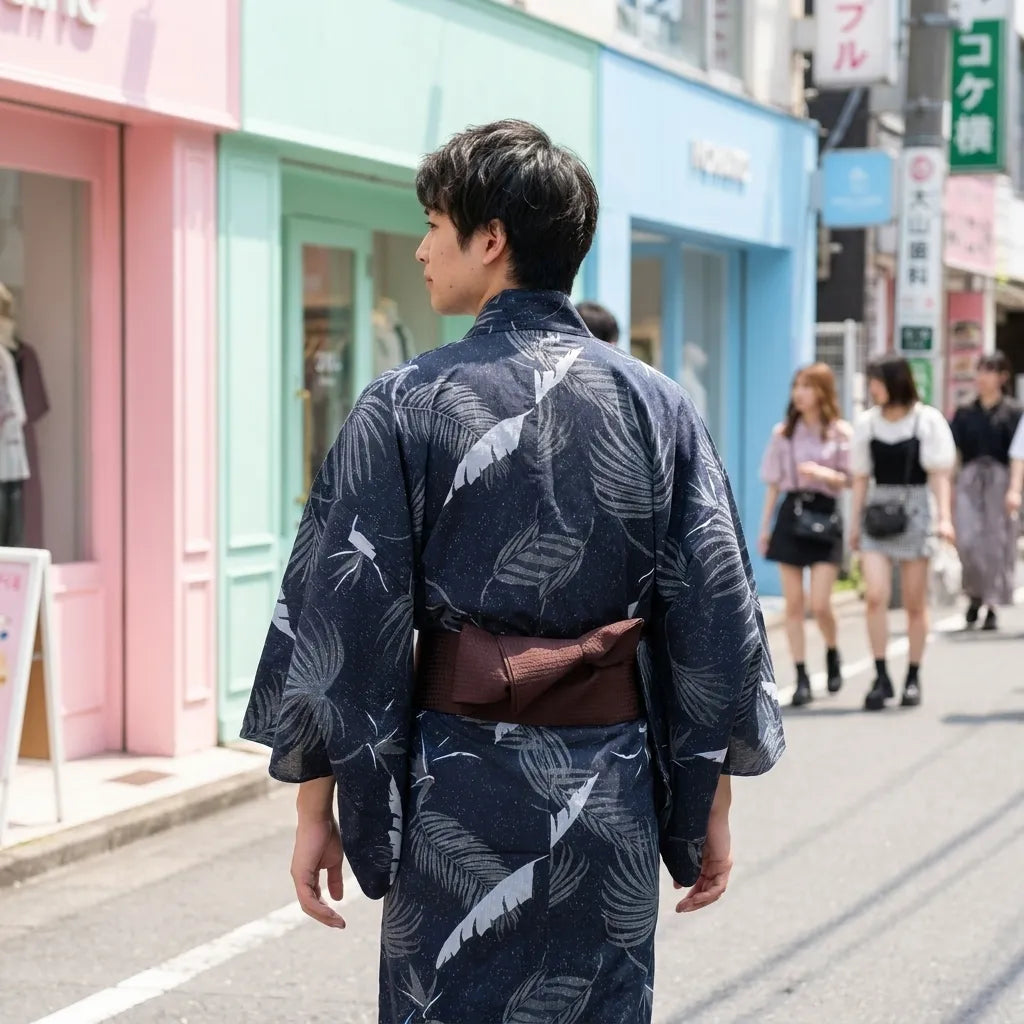 Crane Kimono Men