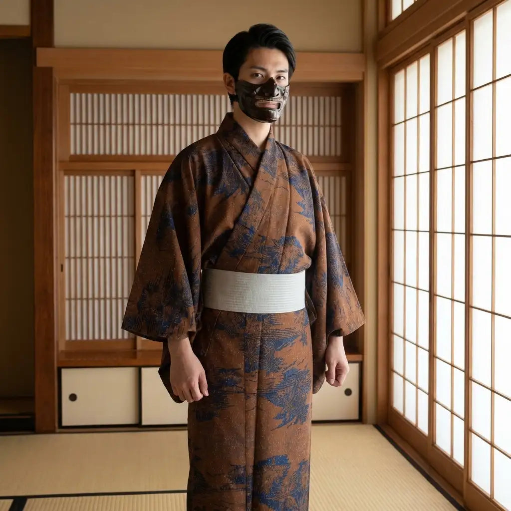 Brown Kimono Men