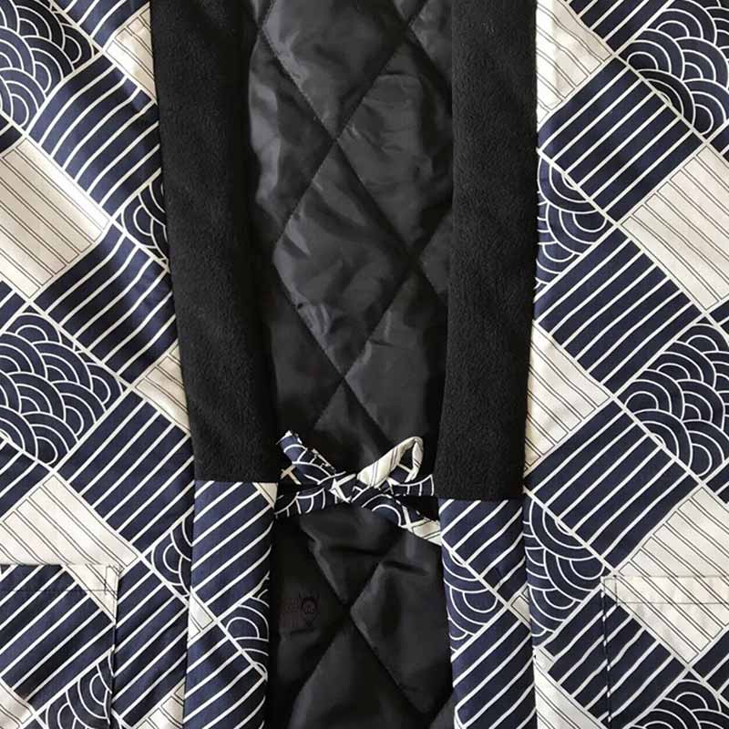 Find This kimono coat at Manes Hanten Shop Jacket Rayon Blendis. Traditional hanten jacket with Japanese wagara motif. It is an emblematic Japanese garment worn over the kimono.