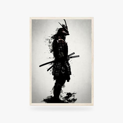 This samurai print is a Japanese samurai painting in armor with a katana and helmet. Perfect for fans of Japanese culture and bushido.