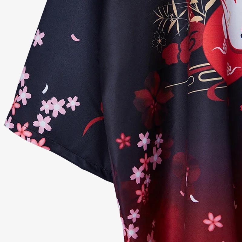 Sleeve kimono jacket for women features a stunning Japanese sakura flowers on the sleeve, perfect for those who appreciate traditional Japanese designs