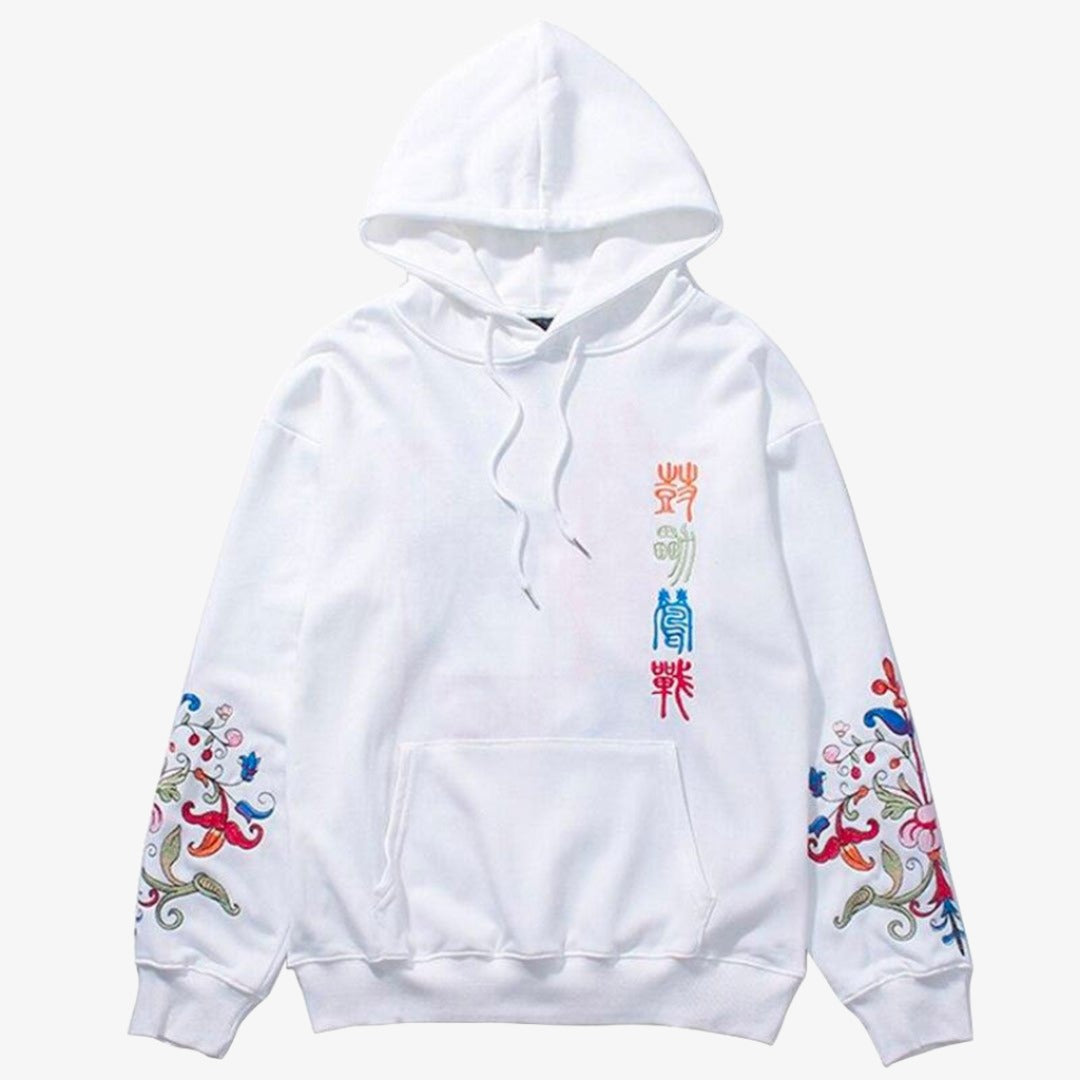 Japanese white hoodie