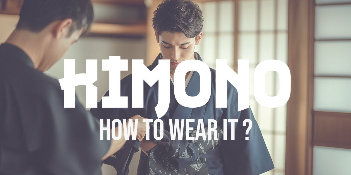 Step-by-step guide on how to wear a kimono, including traditional techniques for draping and securing the obi belt to achieve an authentic Japanese look