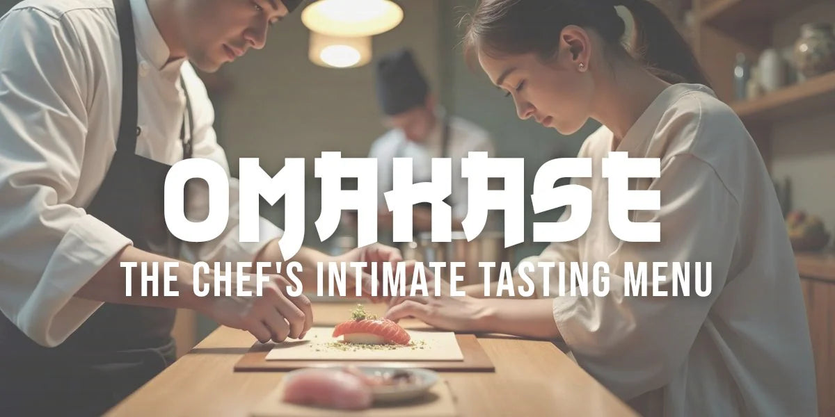Sushi chef presenting fresh nigiri at wooden counter to diner's hands in omakase moment