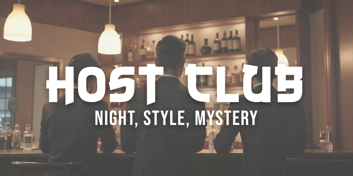 Inside a Tokyo host club at night, hosts in black dress shirts embody the profession's signature style and allure.