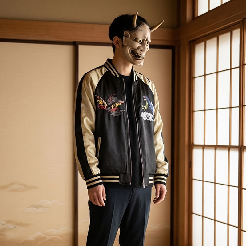 アート・デザイン・音楽 JAPANESE EMBROIDERED JACKETS VOLUME 2 Wolf Souvenir Jacket – KimuraKami