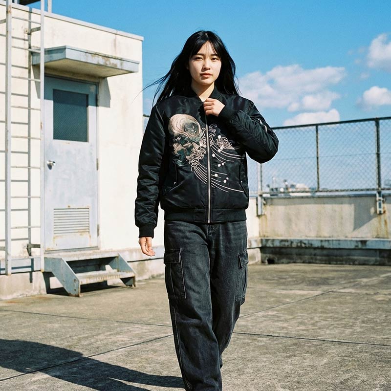 Raijin & fujin sukajan souvenir jacket