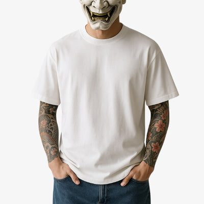 Harajuku Lovers shirt white, designed in an oversized fit with modern Japanese white aesthetics for a bold yet clean look.