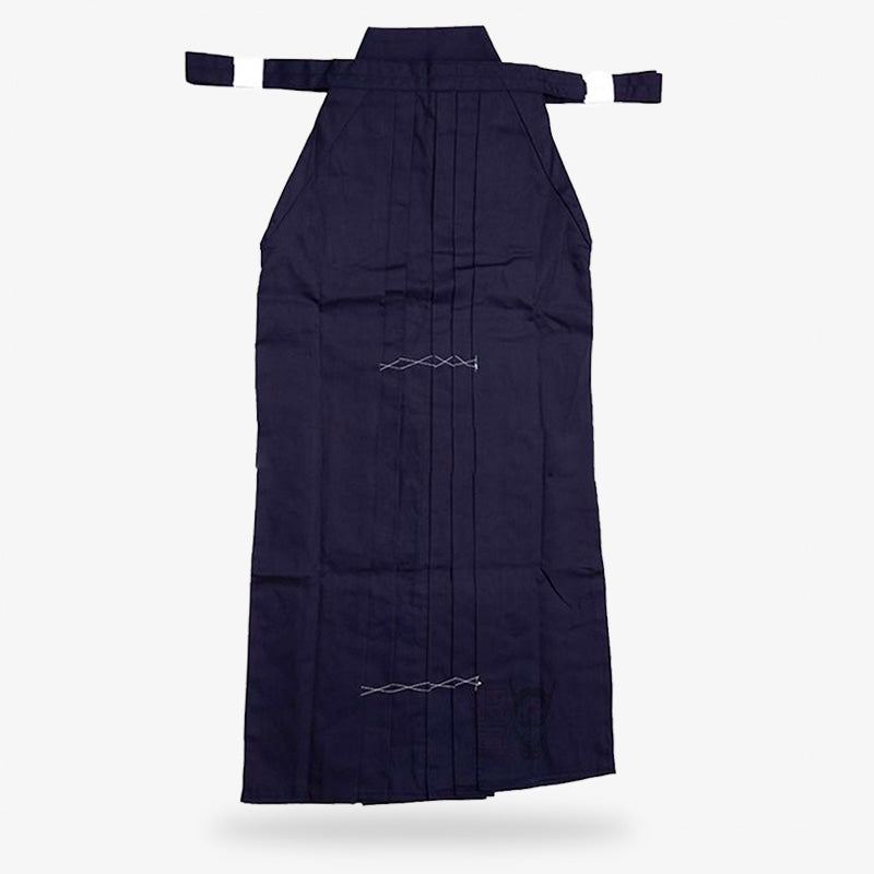 The hakama aikido pants are blue. This is the equipment used for Japanese martial arts.