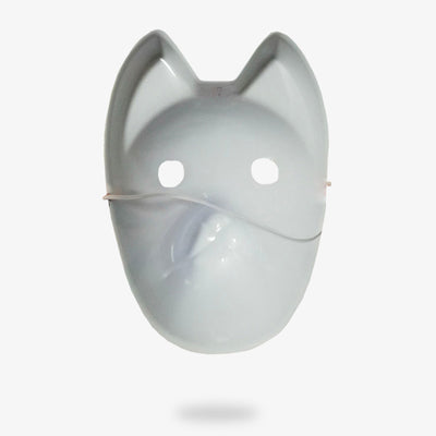 This Anbu mask fox is shaped like a Japanese fox. It's a white ninja mask