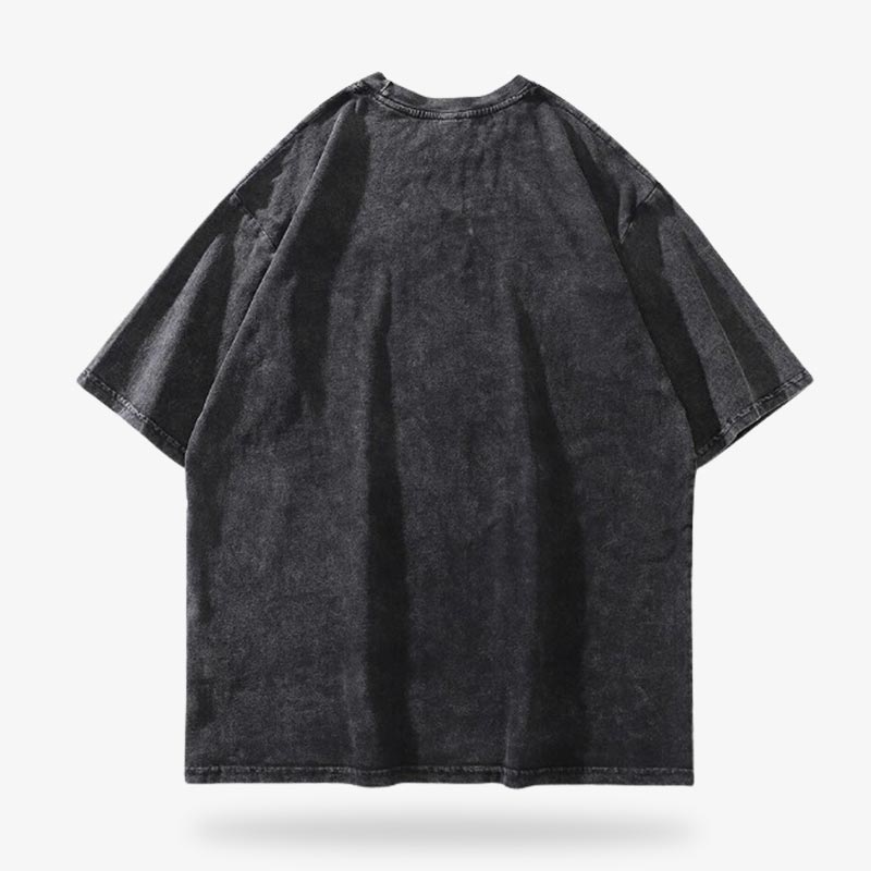 Unicolor back japanese shirt made with cotton aand black color