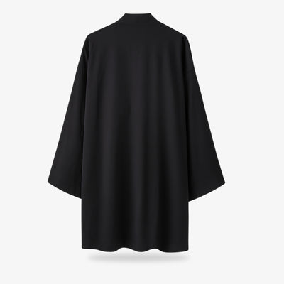 a back Black Japanese women kimono  on a white background
