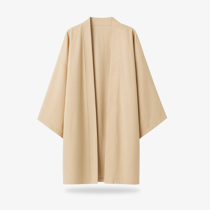 Beige coat on a white background