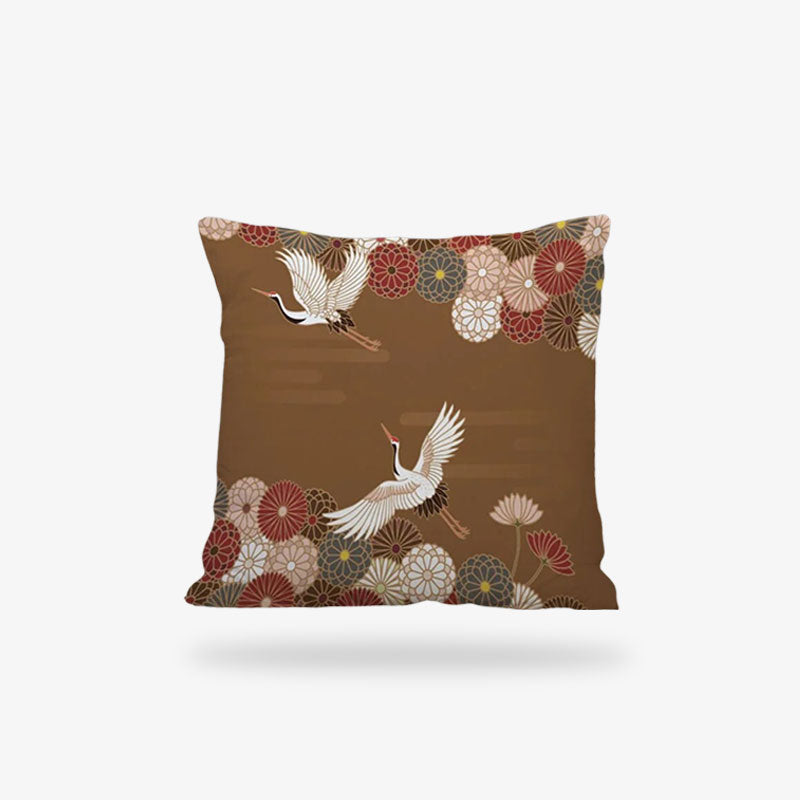 The bird cushion covers feature elegant designs of Japanese birds, adding a serene and natural element to your decor.