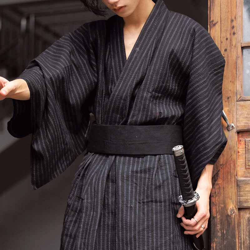 着物・浴衣 CAT TAIL MINI APRON RIBBON OBI (BLACK) CAT TAIL MINI APRON RIBBON OBI (BLACK x WHITE) – MAJOH