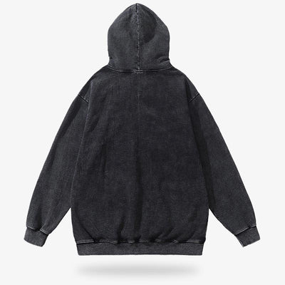 The black anime hoodie is unique, crafted from high-quality material for a fashionable appearance from harajuku outfit inspiration and japanese streetwear