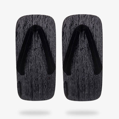 Sleek black Japanese sandals, versatile for formal and casual occasions