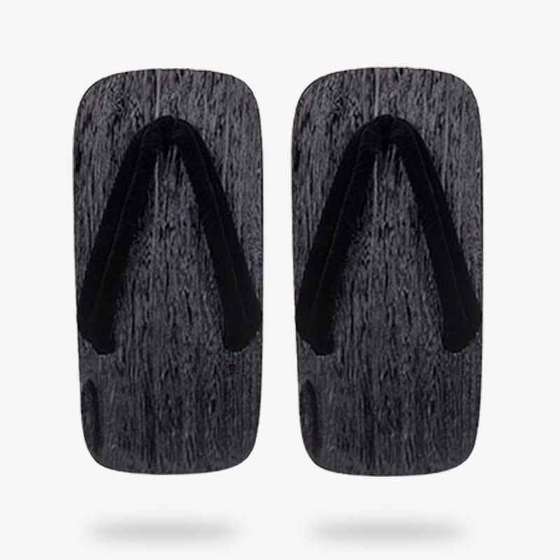 Sleek black Japanese sandals, versatile for formal and casual occasions