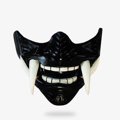 This black oni mask is inspired by the face of the Oni demon from Japanese Shinto legend.