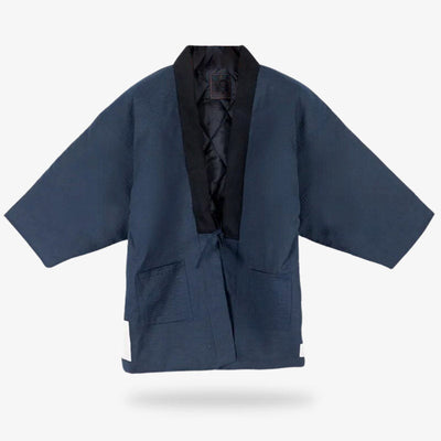 This Blue Men Hanten Jacket is made with quality cotton for a japanese coat outfit style