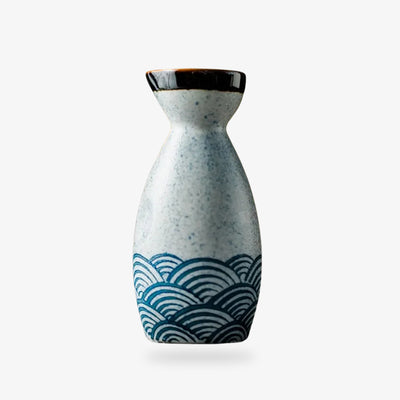 Japanese bottle of sake with a traditional design, perfect for serving sake and adding an authentic touch to Japanese dining rituals