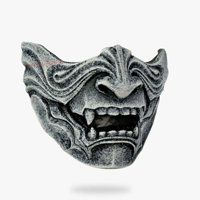 Here is a Dragon Japanese mask for sale of a Japanese oni demon half-face.