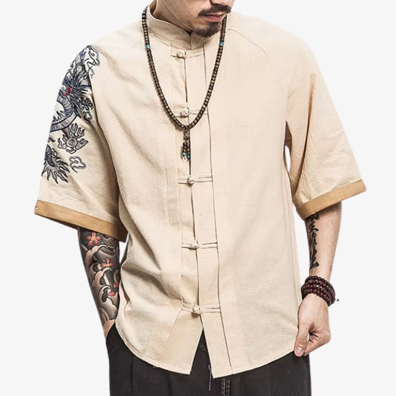 Dragon t-shirt Japanese style with intricate linework and cultural symbolism, blending mythological strength with modern design.