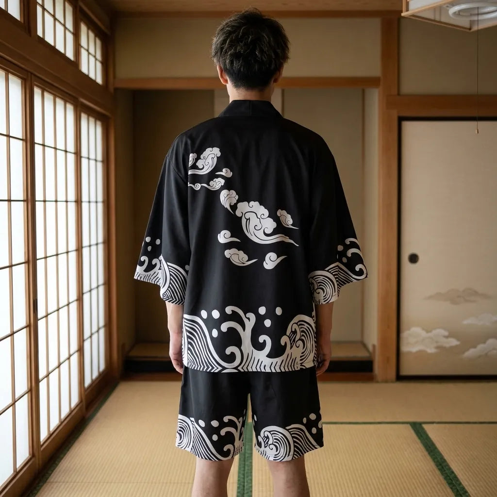 Mens Kimono Shirt