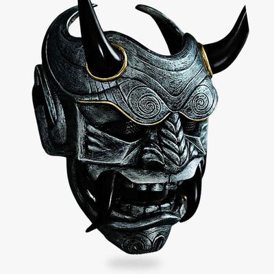 This face mask Oni is a work of art, handcrafted from quality materials, hand-painted and sculpted with horns and sharp teeth to reflect traditional Japanese legends