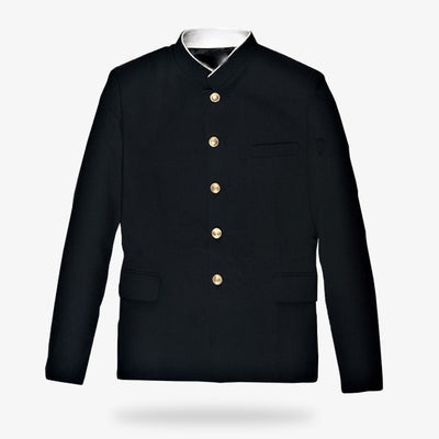 the gakuran uniform jacket is a black japanese uniform for student