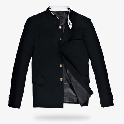 A gakuran jacket is a japanese school uniform for men