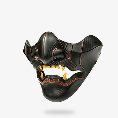 If you love samurai video games so wear this ghost of tshushima all masks. Choose half-face of Oni demon. This black samurai mask is made with resin material