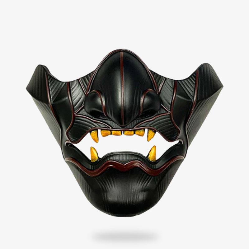 The ghost of tshushima mask is a Japanese oni demon half-face. This mask is that of the samurai Jin Sakai.