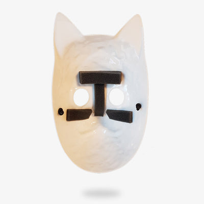 Handmade kitsune mask is a japanese fox mask