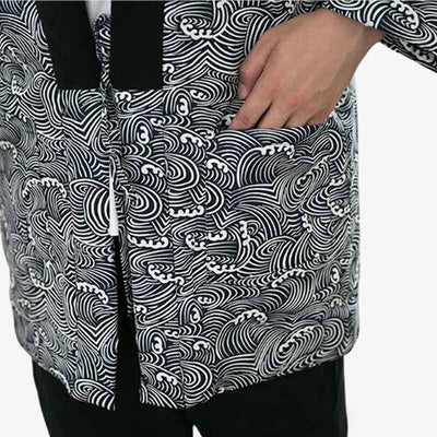 Hanten jacket pattern with wave japanese design