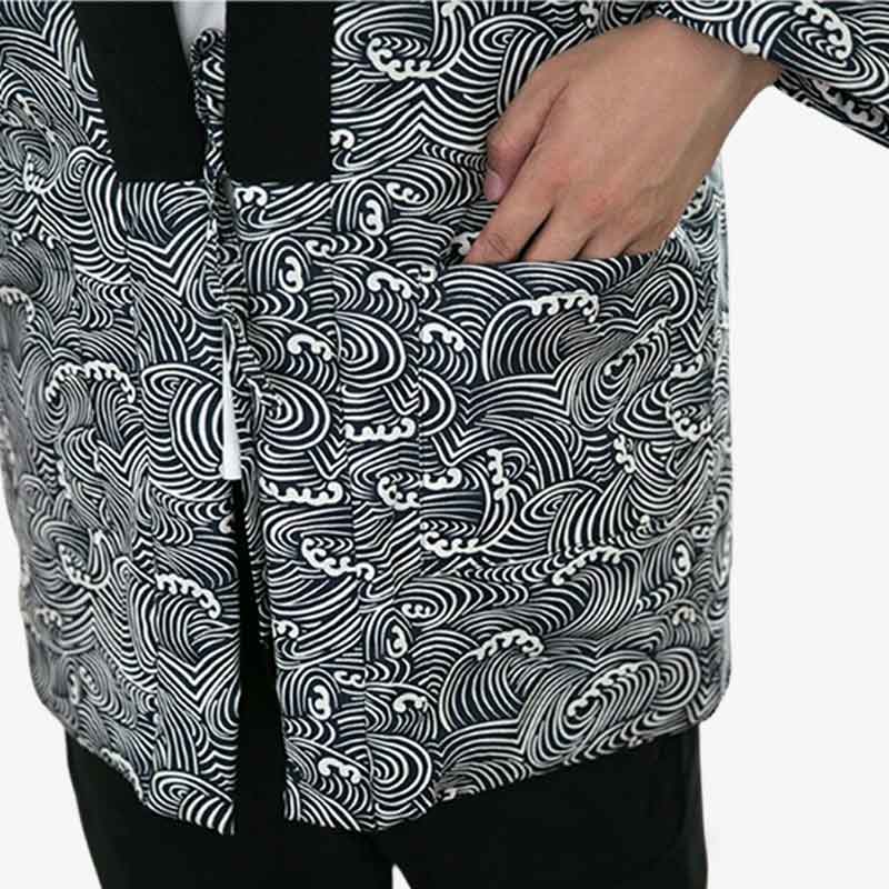 Hanten jacket pattern with wave japanese design
