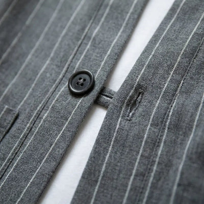 Close-up of the printed fabric and sleeve of a male haori jacket