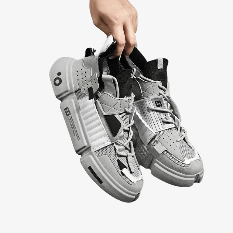 Japanese shoes for a tokyo style outfit. Harajuku chunky sneakers featuring bold design and comfort, blending modern Japanese streetwear design.