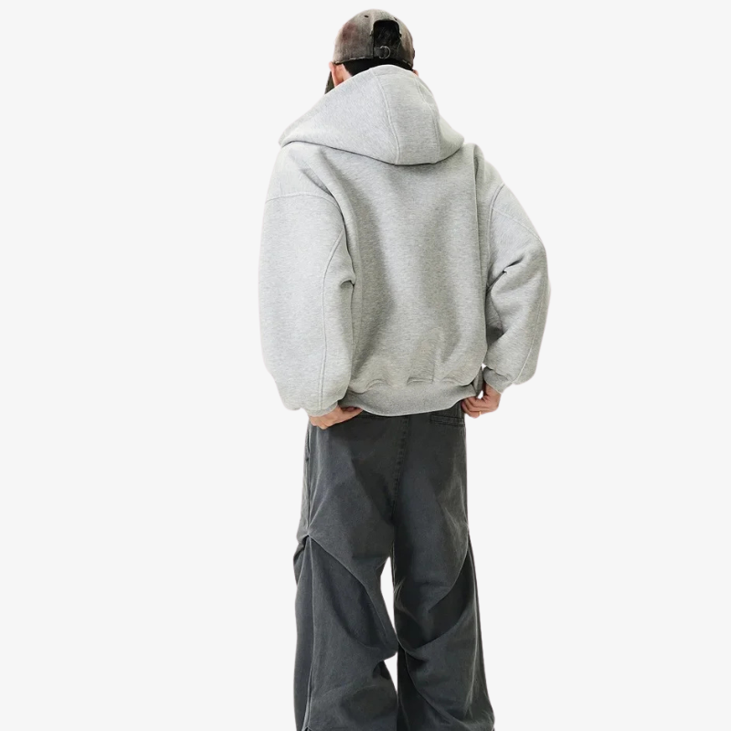 Harajuku jacket mens with minimalist unicolor stule and streetwear oversize influence, perfect for urban Japanese fashion.